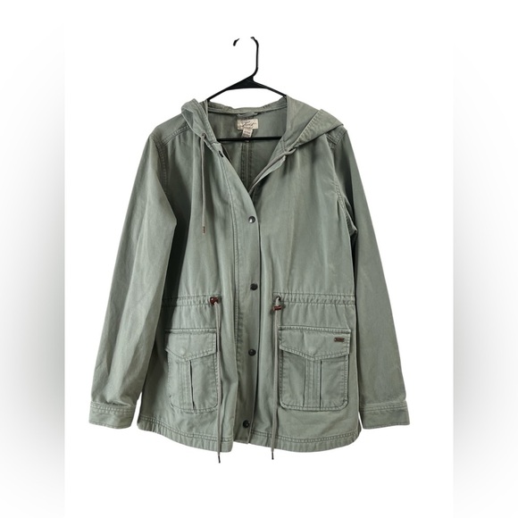 Levi’s green utility military style hooded cotton jacket - Picture 1 of 6